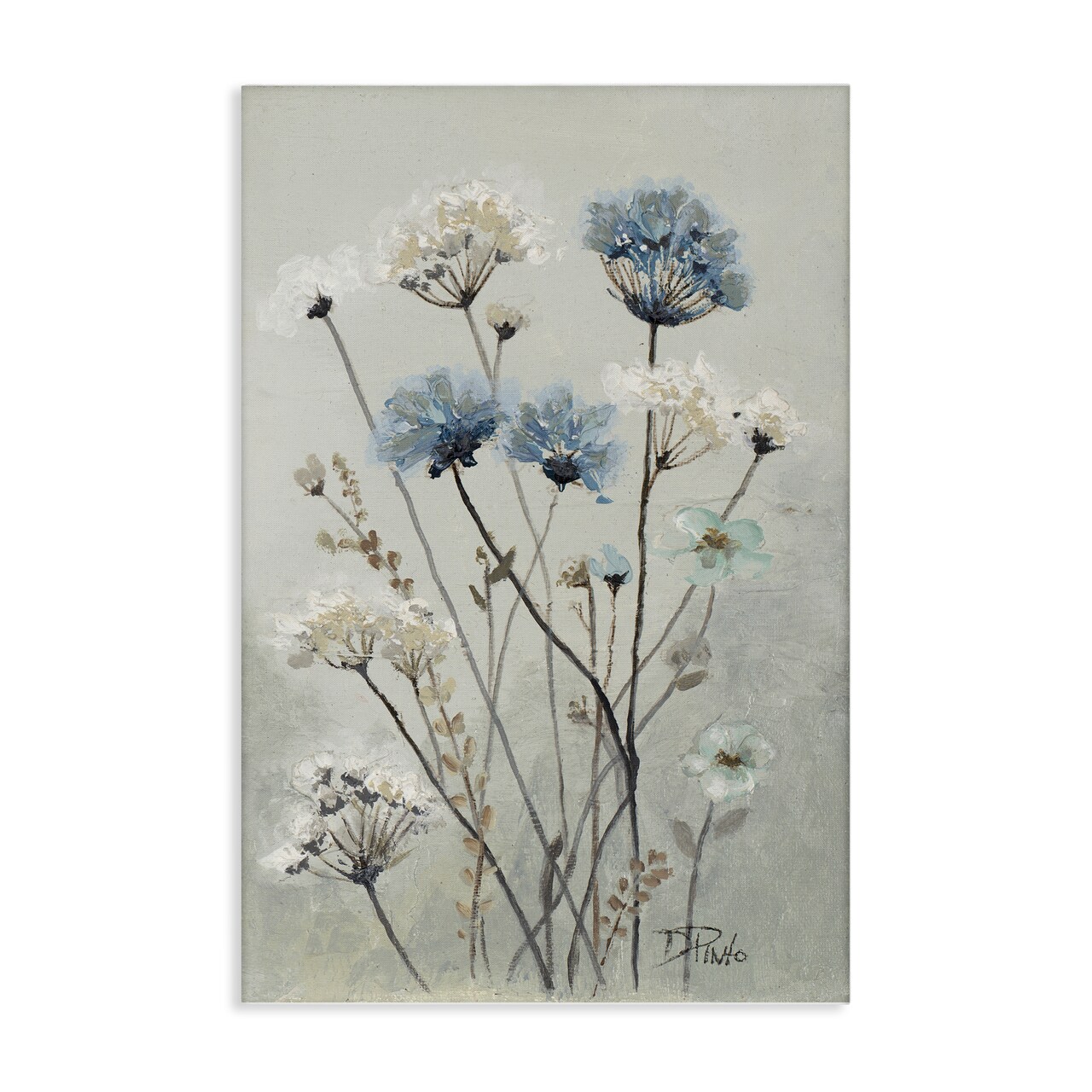 Stupell Industries Muted Blue & White Dandelions Canvas By PATRICIA PINTO